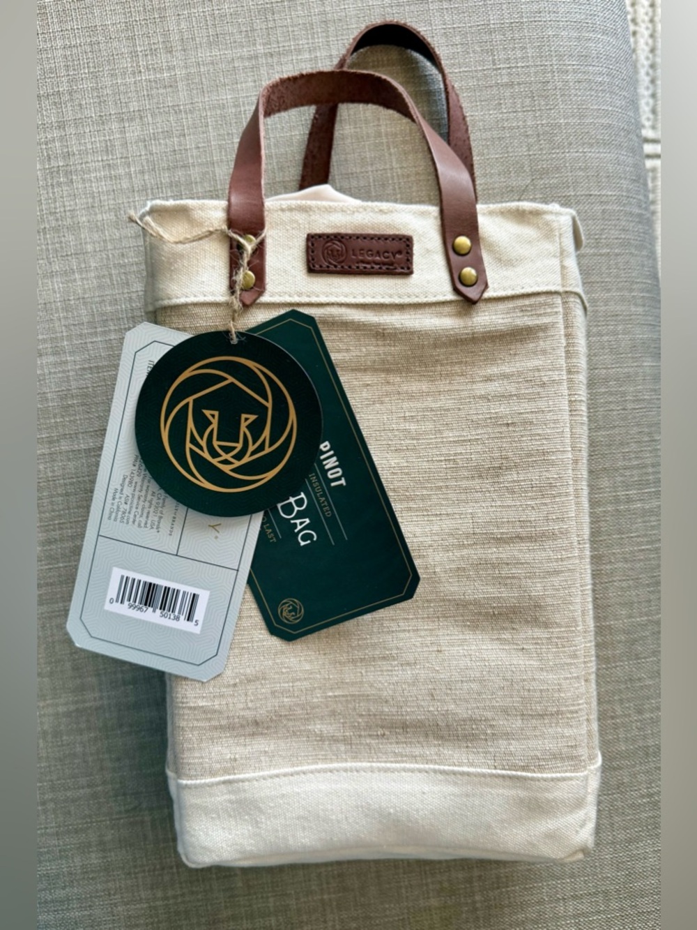 Legacy Dual Wine Bottle Carrier with leather straps